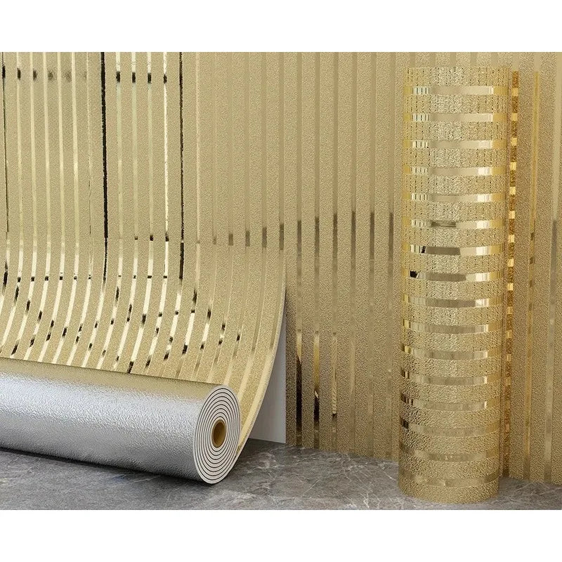 Self-Adhesive Brick Wallpaper Roll 40cm×3m | Metallic Decor