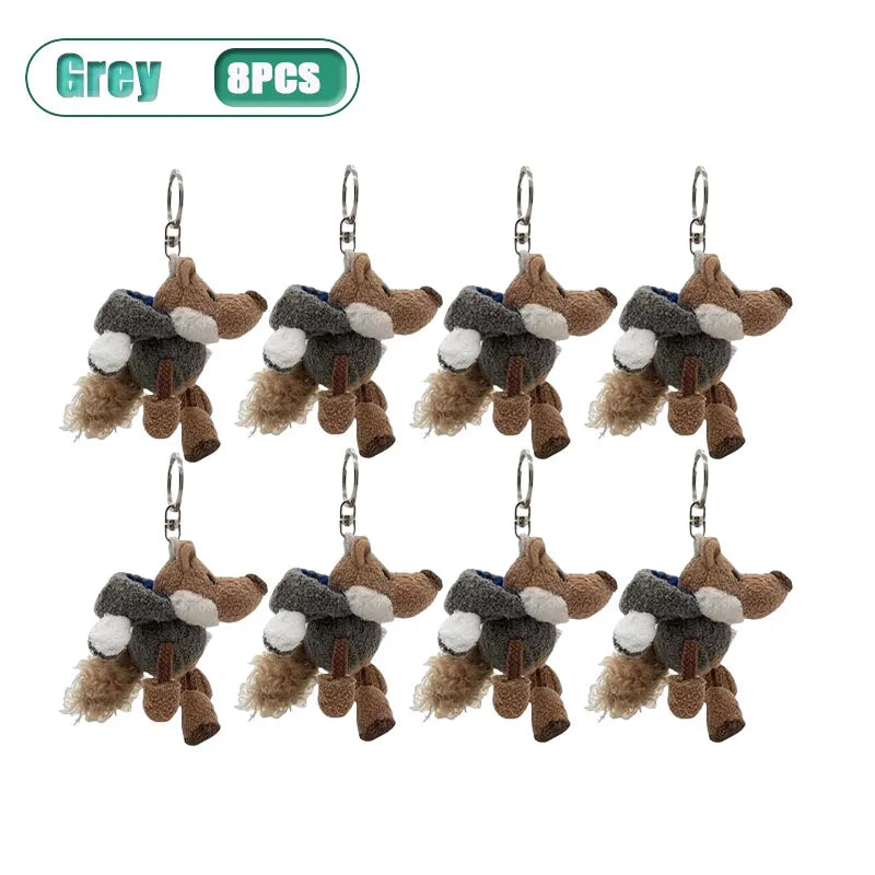 Wolf Plush Keychain Backpack Charm | Cute Stuffed Animal Gift