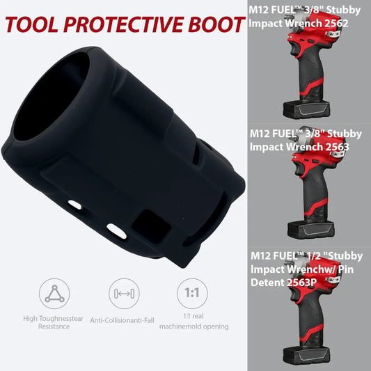 Rubber Boot for Milwaukee M12 1/2 & 3/8 Stubby Impact Wrench Impact Wrench Boot Peaceful Pleasures Health and Wellness