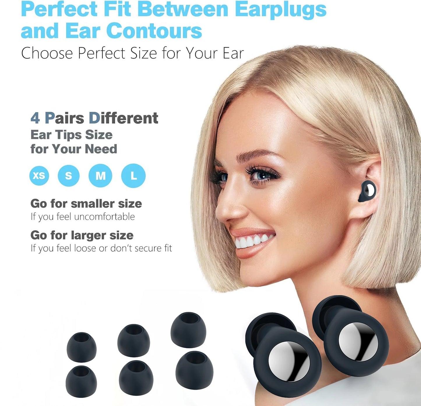 Soft Reusable Ear Plugs for Sleeping, Concerts & Travel