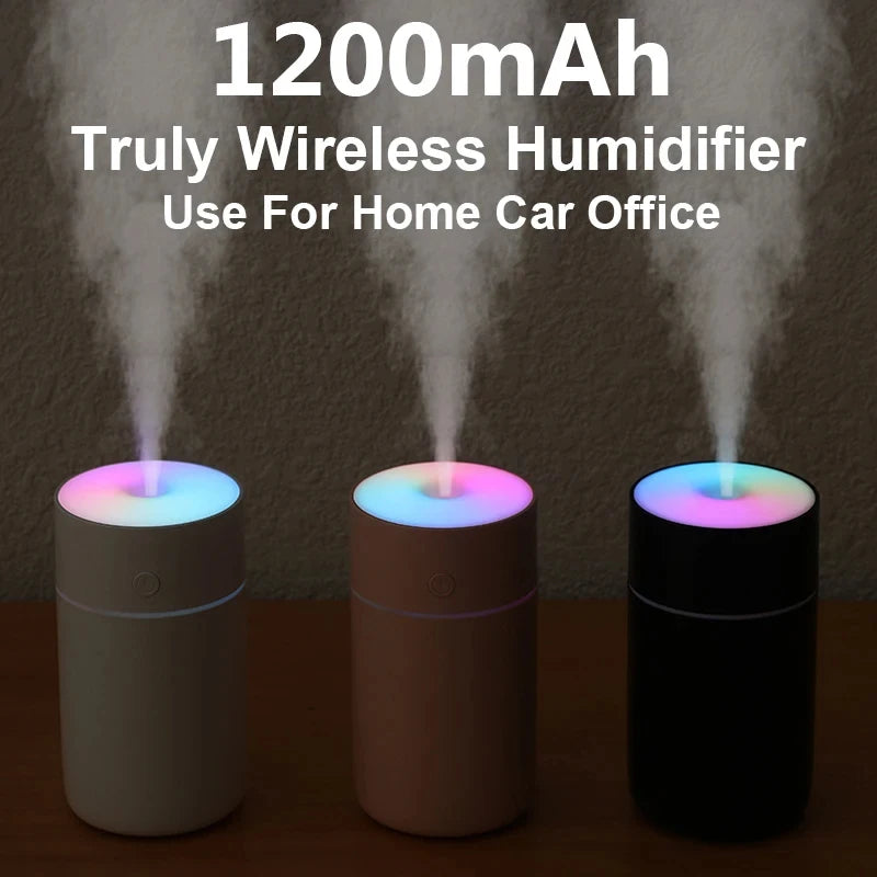HOMEFISH Portable Mini Humidifier USB Rechargeable Aroma Diffuser