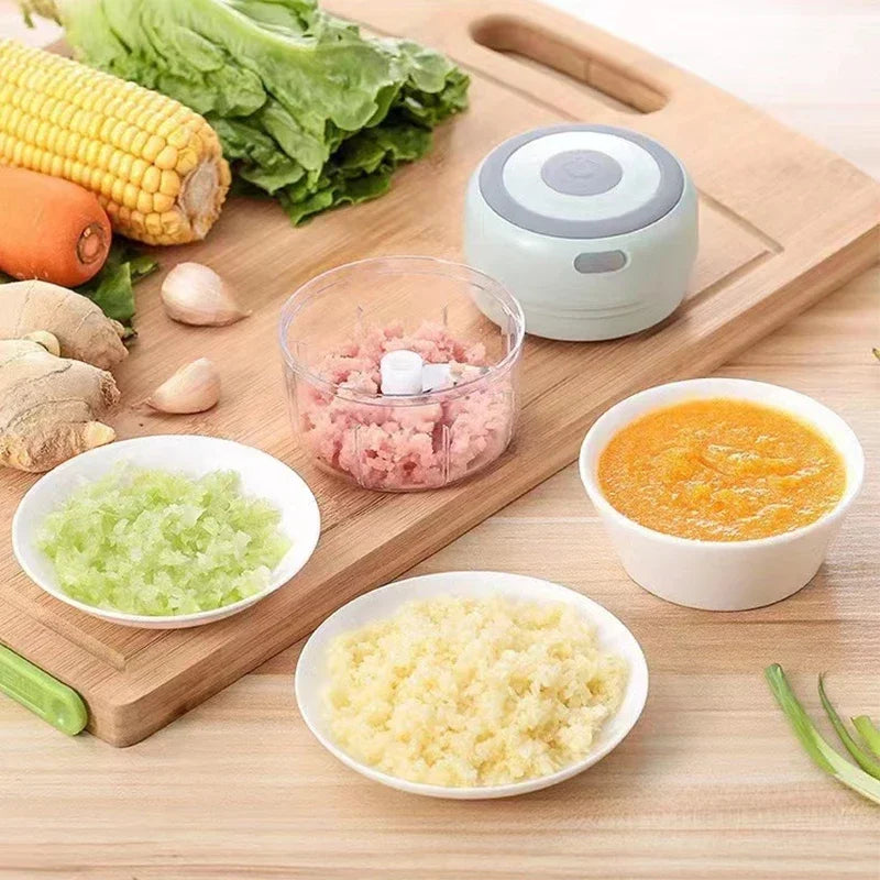 Electric Mixe Home Garlic Grinder Mini 250ml Vegetable Grinder USB Charging Multifunctional Kitchen Vegetable and Fruit Chopper Peaceful Pleasures Health and Wellness