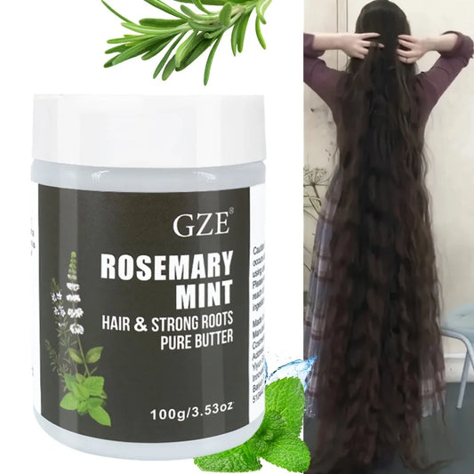 GZE Rosemary Mint Hair Butter – Growth & Damage Repair 100g Hair Growth Butter Peaceful Pleasures Health and Wellness Damage Repaired