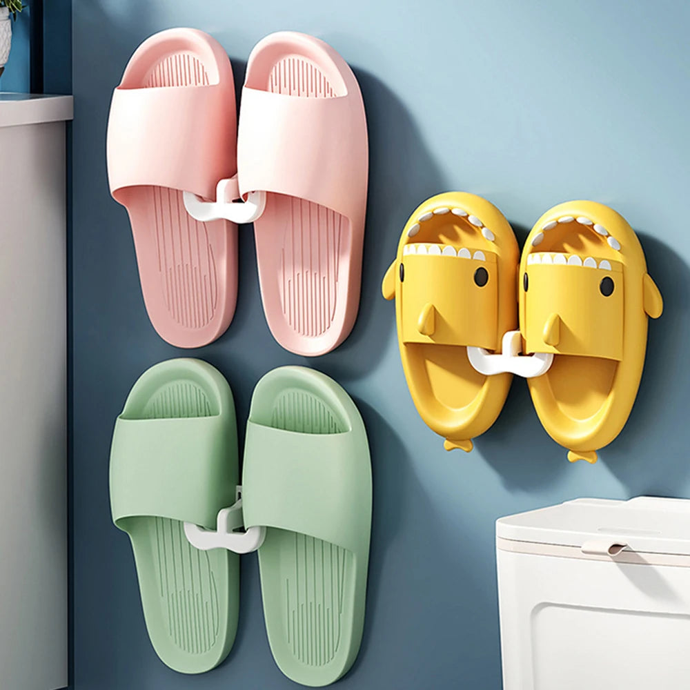 U-shaped Slipper Rack Wall Mounted Perforated Toilet Drainage Storage Rack Bathroom Wall Storage Sandal Rack Bathroom Peaceful Pleasures Health and Wellness