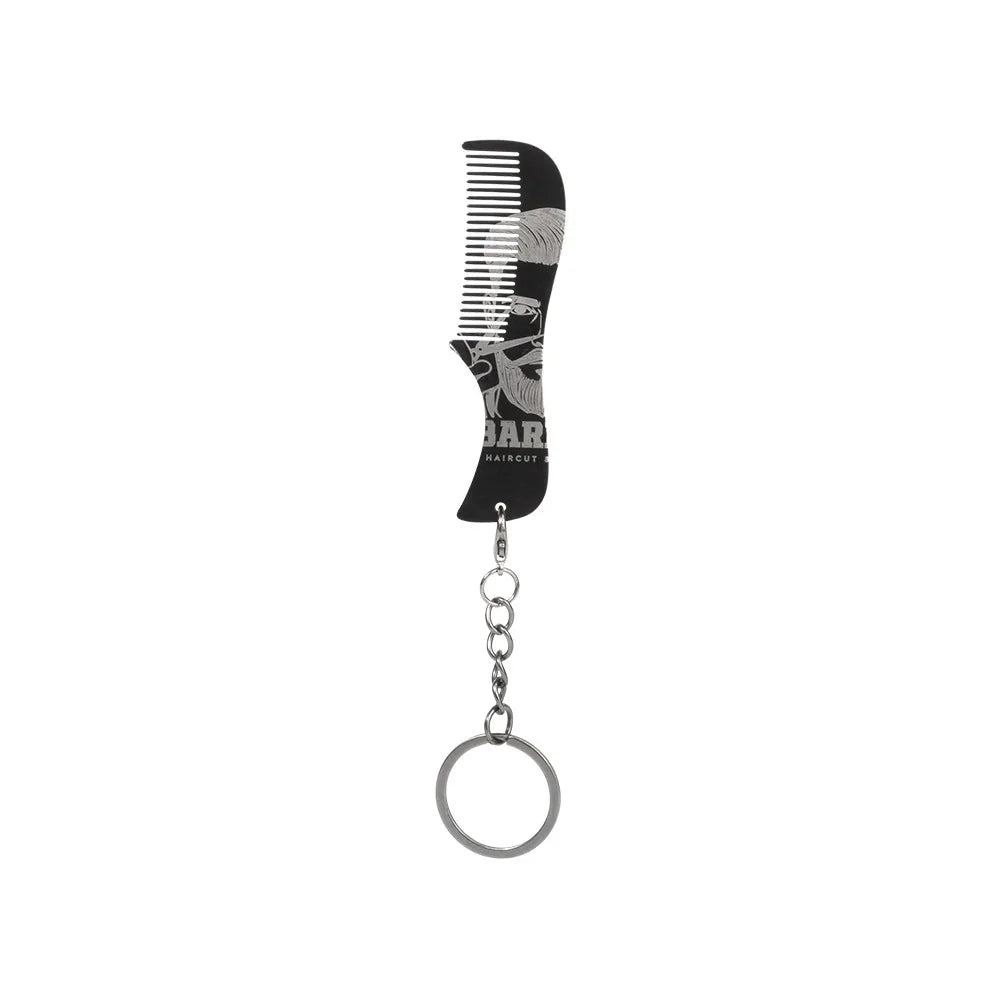 1set Pattern Plastic Foldable Beard Mustache Comb Fine Tooth Folding Hair Comb Travel Portable Mini Beard Comb with Key Chain Peaceful Pleasures Health and Wellness