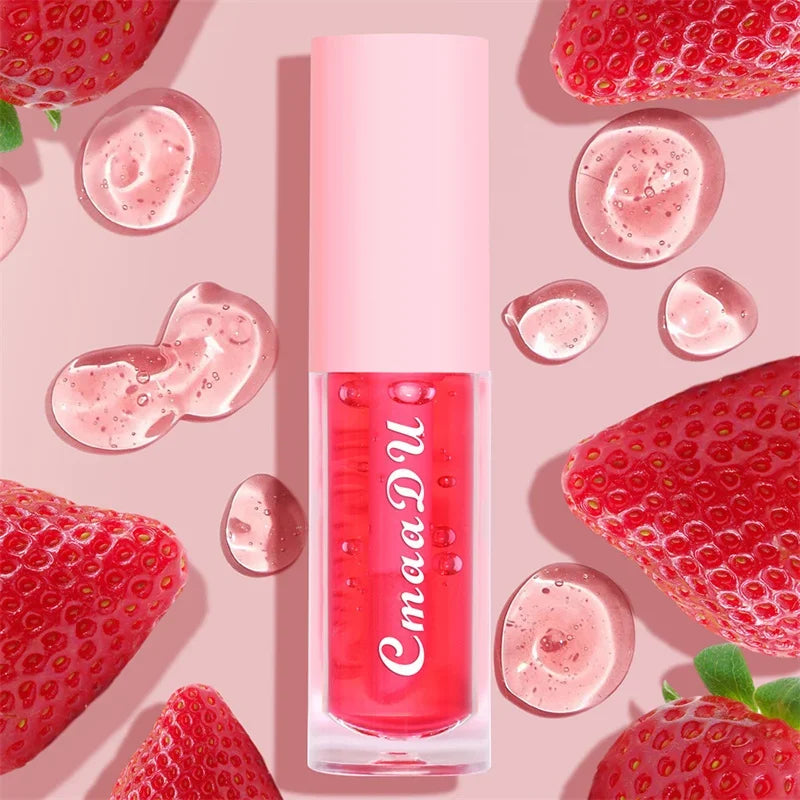 Strawberry Color-Changing Lip Oil Gloss | Moisturizing Jelly