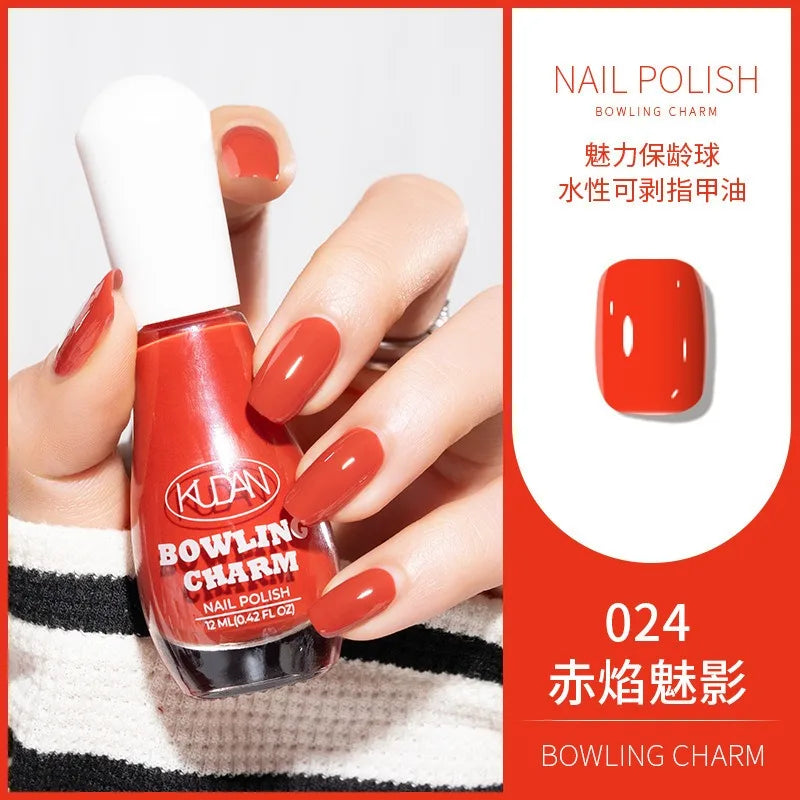 40 Colors Water-Based Nail Polish | Quick Dry No-Lamp Tearable