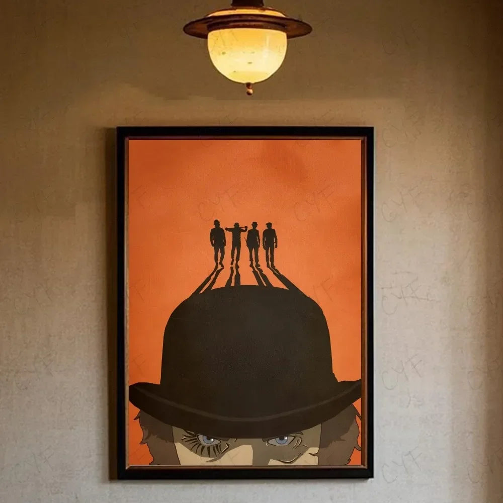 A Clockwork Orange Retro Movie Canvas Wall Art Poster | Unframed