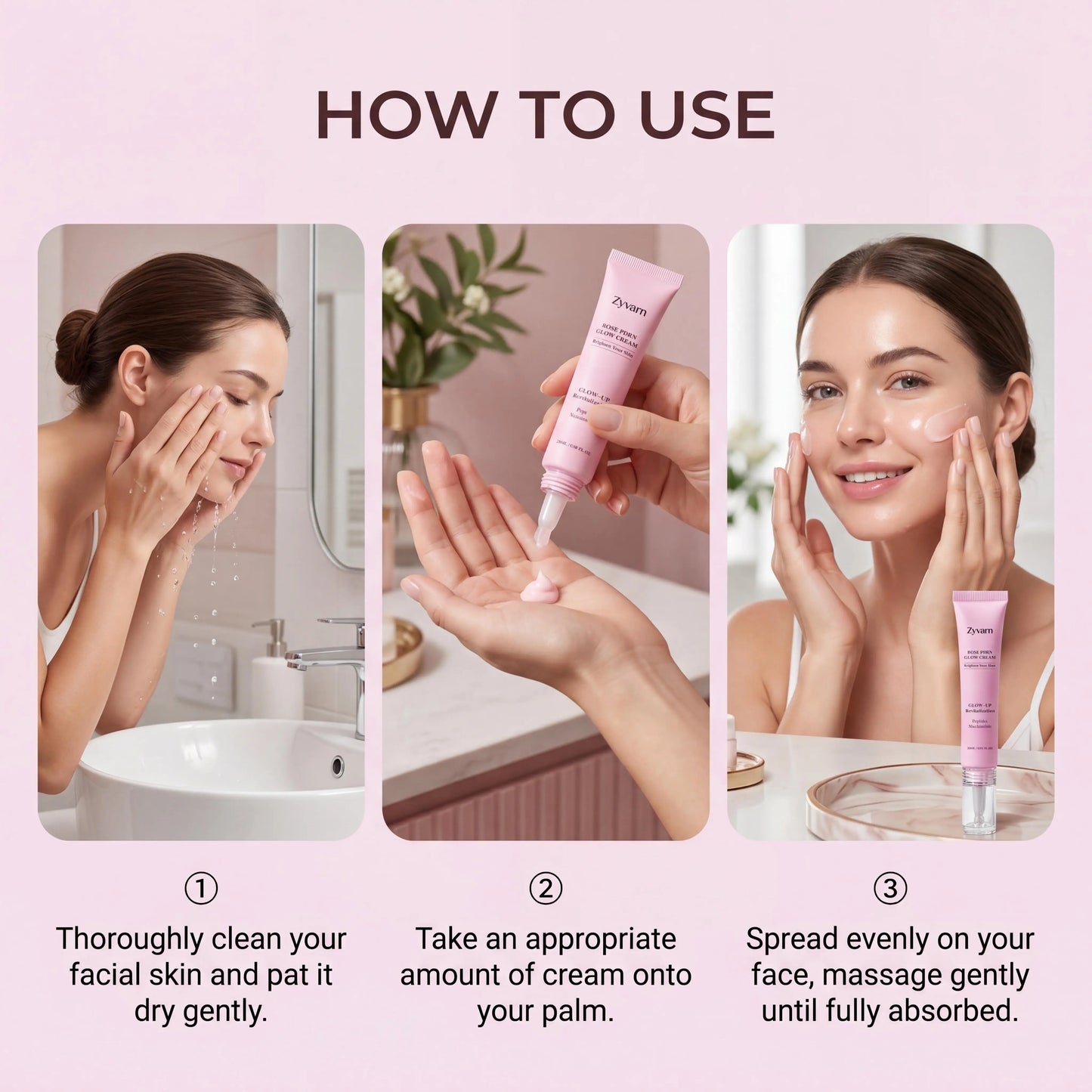 Pure Rose PDRN Glow Boost Cream Rejuvenating Long-lasting Hydration for Natural Radiant Skin Nicotinamide & Peptide Facial Cream Peaceful Pleasures Health and Wellness