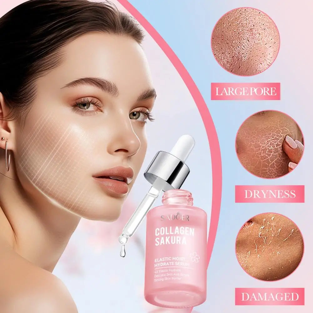 Collagen Face Serum Moisturizing Nourishsing Brighten White Lift Firming Smoothing Facial Beauty Skin Care Products 30ML Peaceful Pleasures Health and Wellness