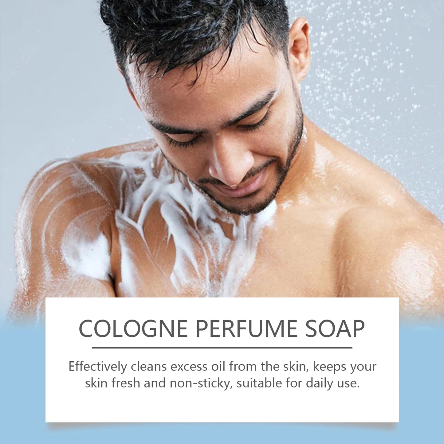 OceAura Men's Perfume Bath Soap Cool Refreshing Cleanse 70g