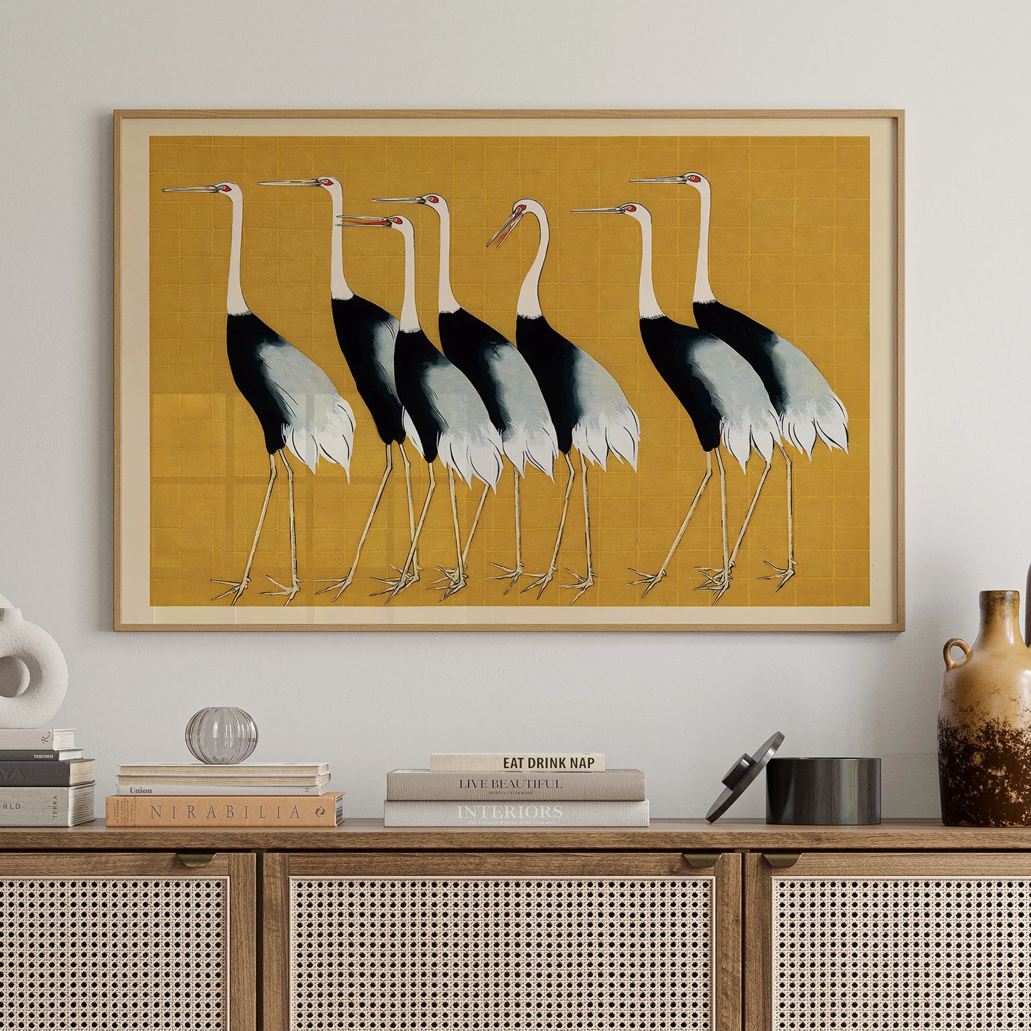 Minimalist Ogata Korin - 7 Japanese Birds Wall Art Print Canvas Painting Poster Picture For Living Room,Bedroom Home Decor Peaceful Pleasures Health and Wellness