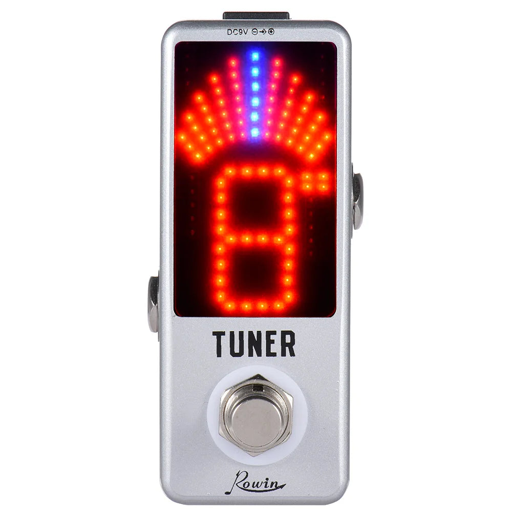 Mini Chromatic Tuner Pedal – LED Display, True Bypass Guitar & Bass