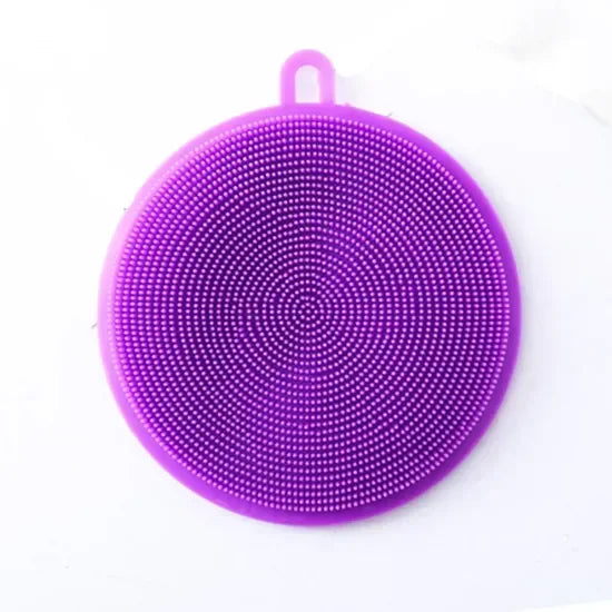 Kitchen Silicone Dish Washing Scrubber Cleaning Brush Bowl Pot