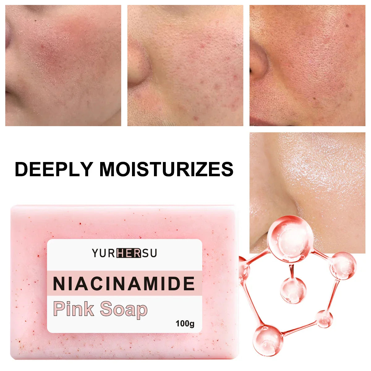 YURHERSU Niacinamide Brightening Soap – Dark Spot & Cleanse