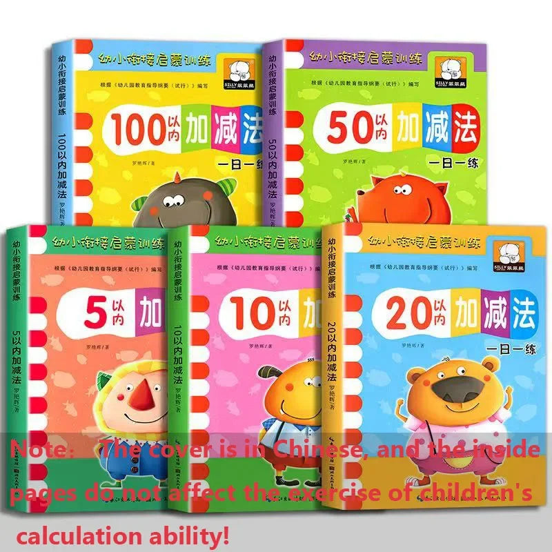 Handwritten Arithmetic Exercise Books Learning Mathematics Workbook