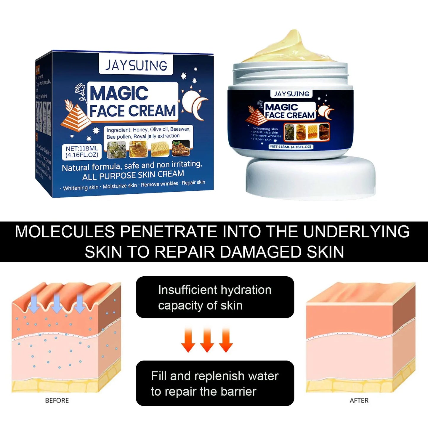 Jaysuing Magic Anti-Wrinkle Face Cream – Moisturizing 118ml