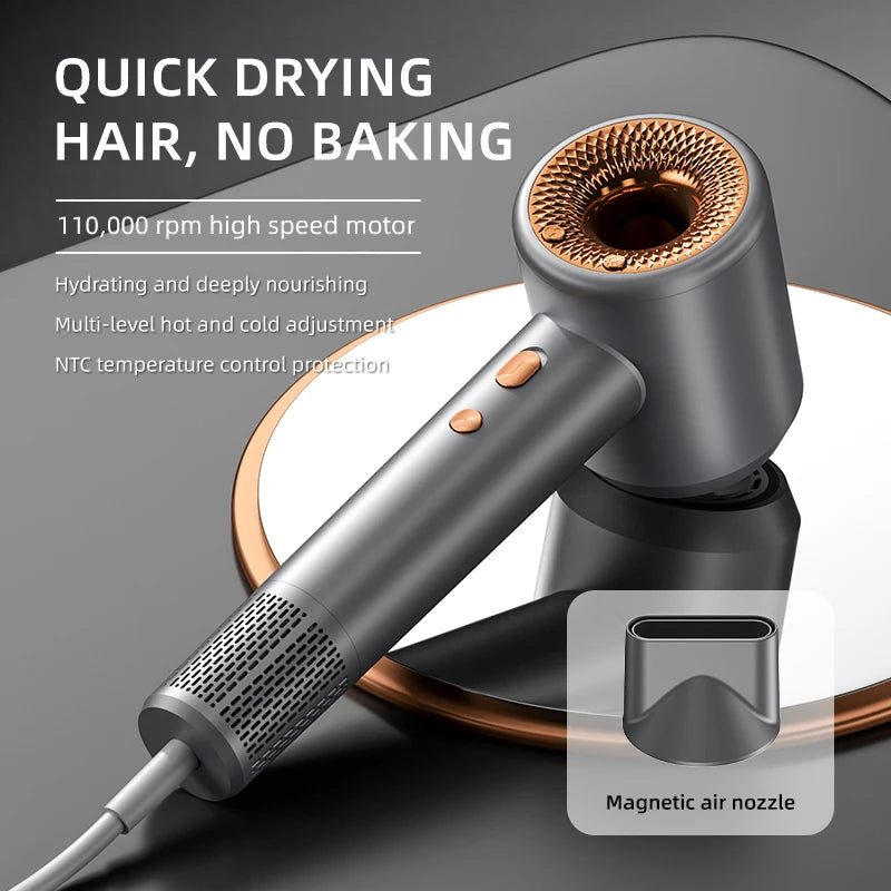 The high-speed hair dryer, a household high-power hair dryer, has a negative ion function to prevent dryness and frizz Peaceful Pleasures Health and Wellness