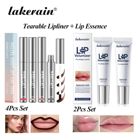 Lipliner Lip Volumizer Set Highly Pigmented Lip Liner Matte Finish Visibly Plumping Deeply Hydration Lip Volumizer Lipliner Kit Peaceful Pleasures Health and Wellness SET