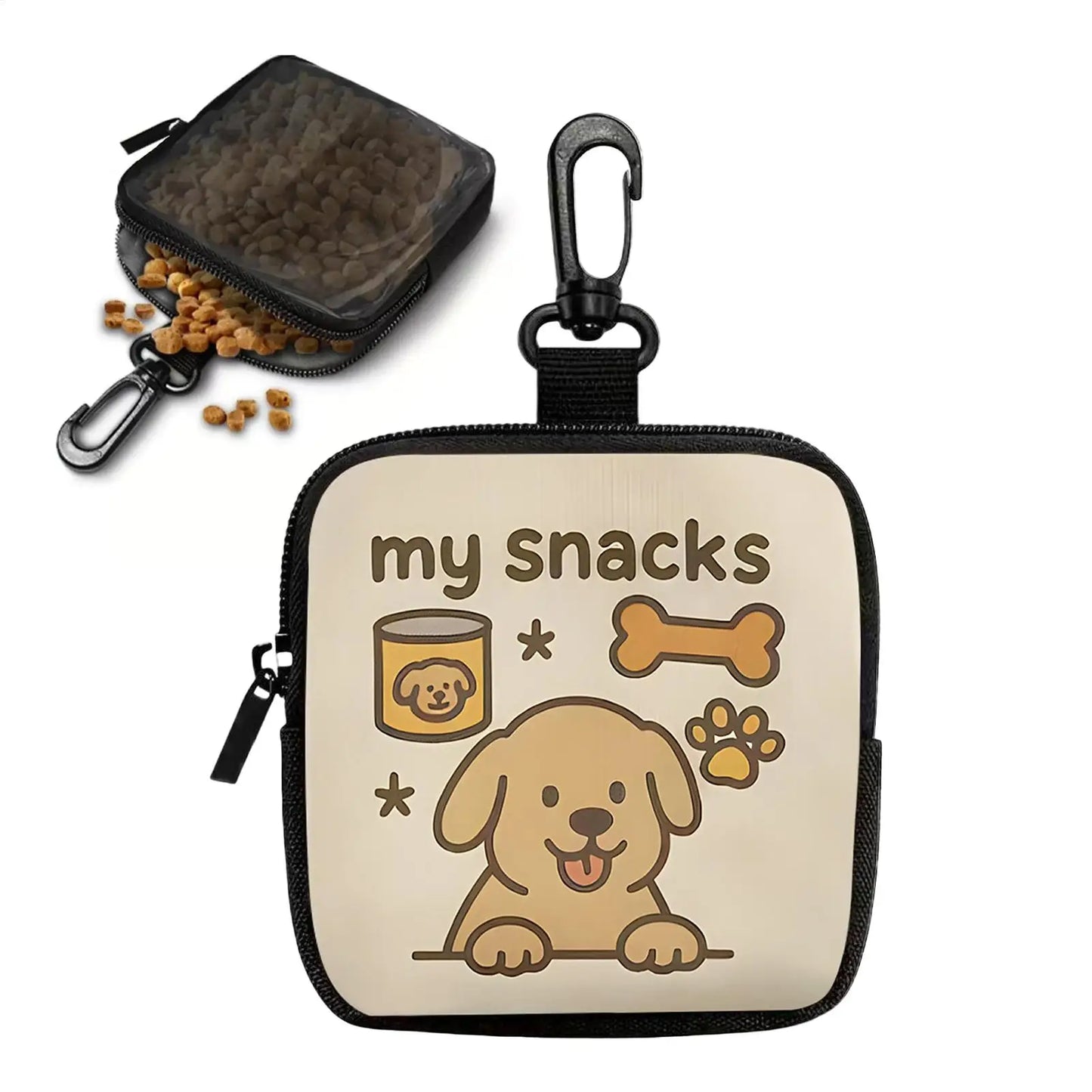 Portable Dog Treat Bag with Hook & Zipper | Training Pouch