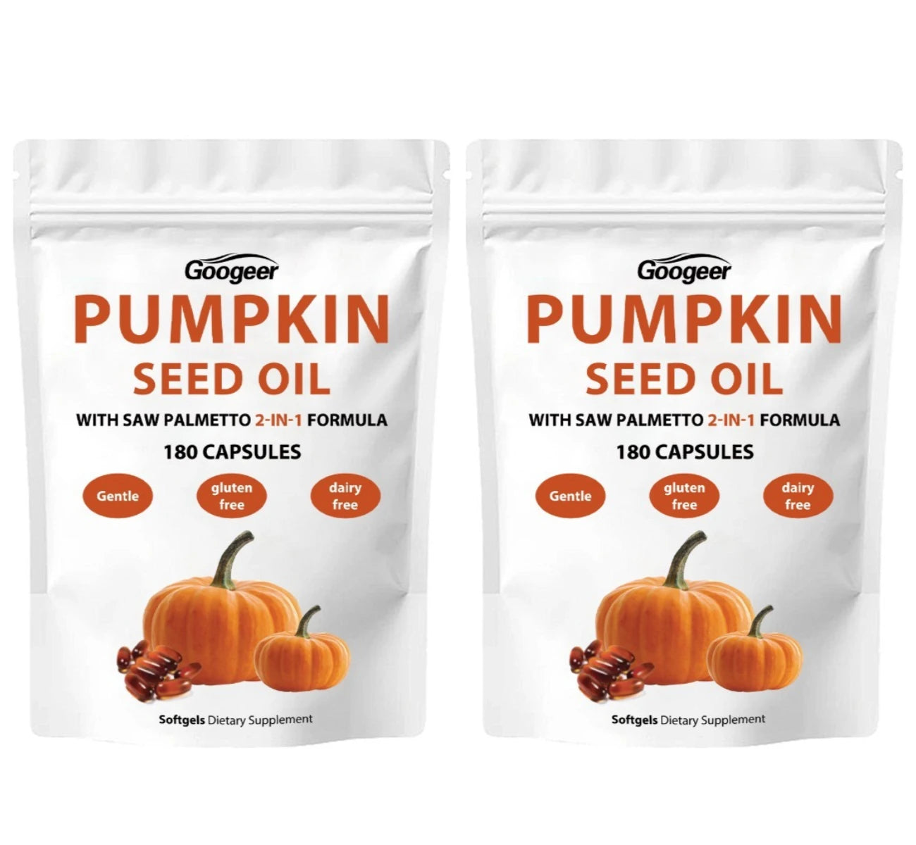 Pumpkin Seed Oil Softgels 180ct | Saw Palmetto & Fish Oil