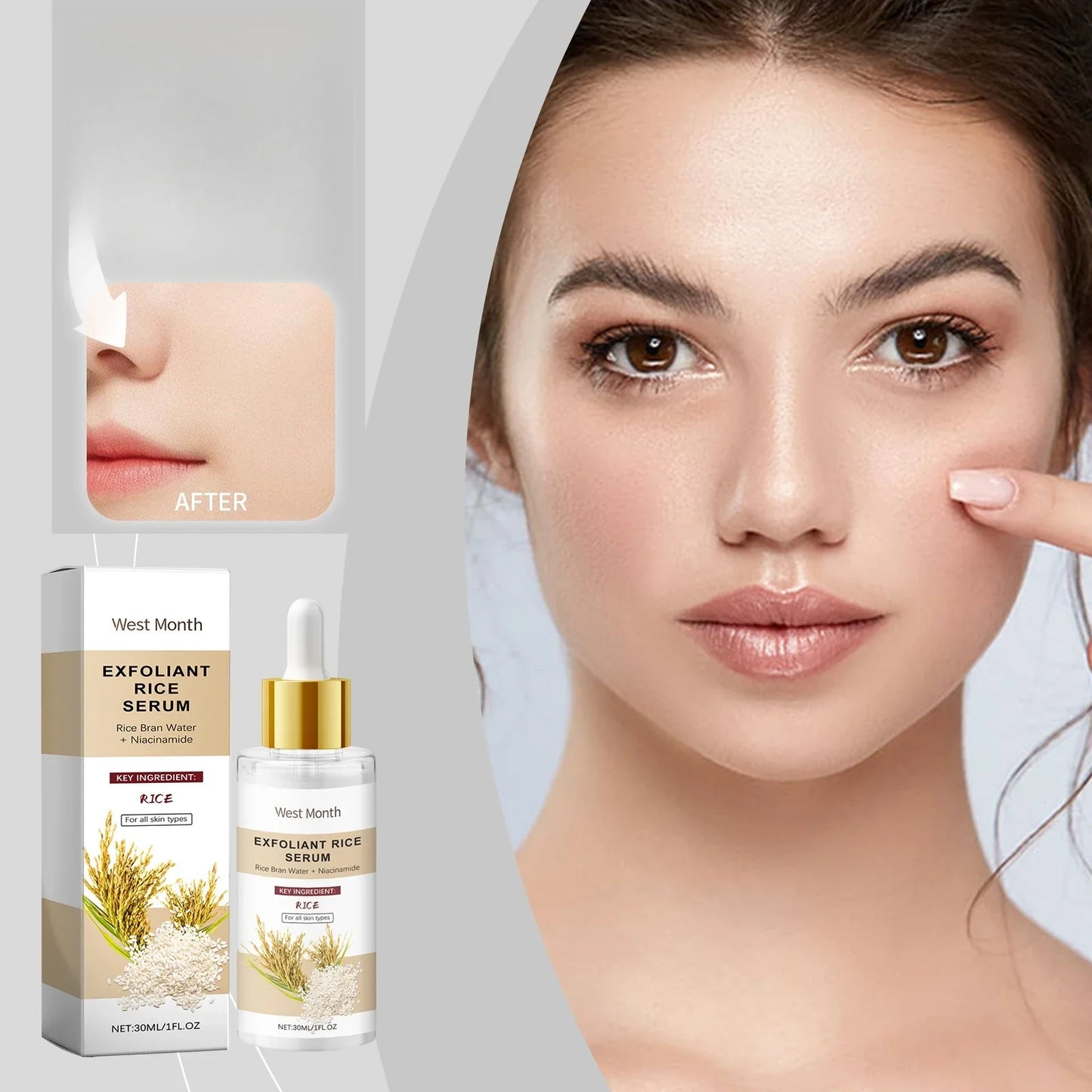 Hydrating Face Serum – Glycerin & Rice Bran Pore Refining