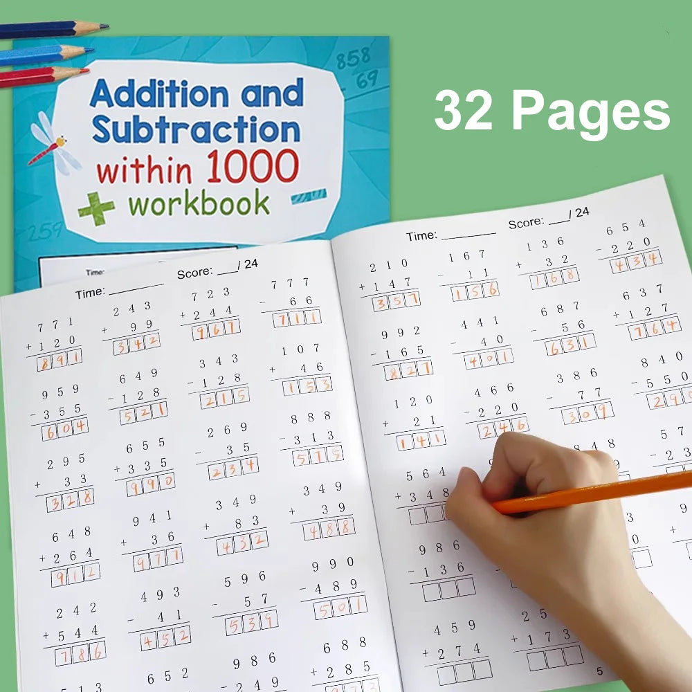 Addition Subtraction Within 1000 Maths Workbook Primary School