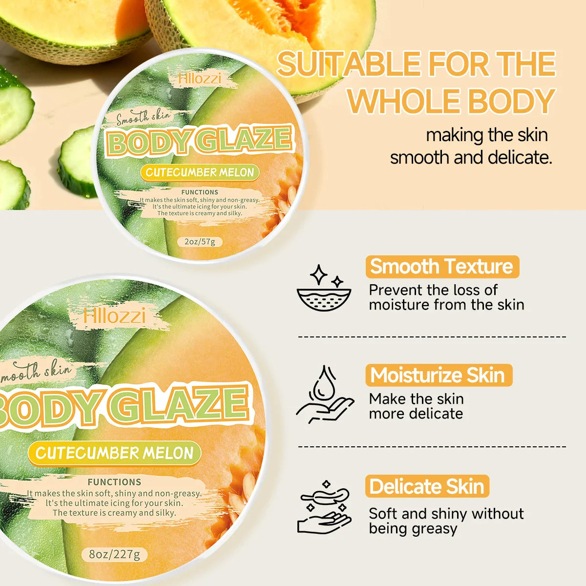 Body Glaze Melon Cream – Moisturize, Brighten & Smooth Skin