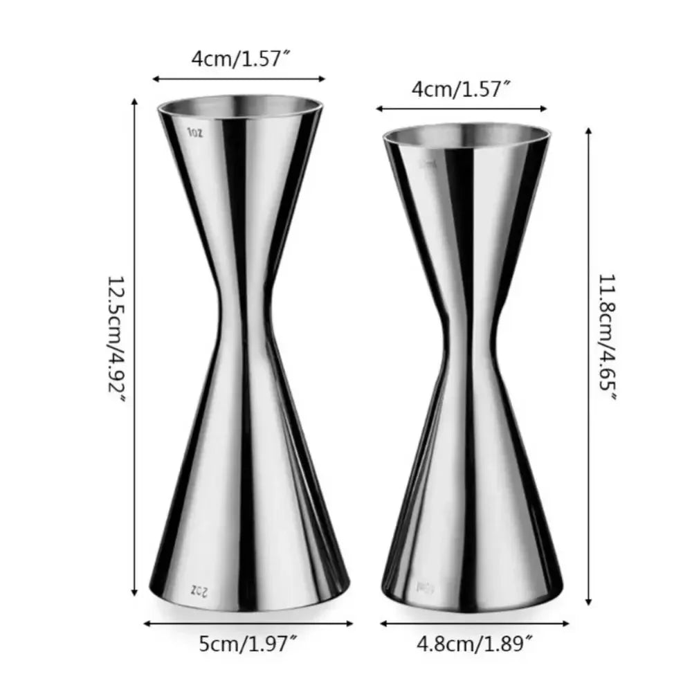 Japanese Style Double-headed Measuring Wine Cup 30/45ml 30/60ml Stainless Steel Ounce Cup Bartender Kit Bar Tools with Graduated Peaceful Pleasures Health and Wellness