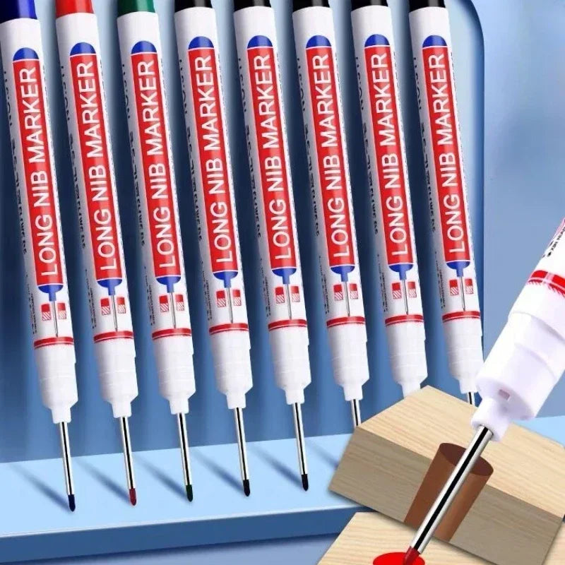 4-Pack 20mm Long Nib Deep Hole Marker Pens – Wood & Metal