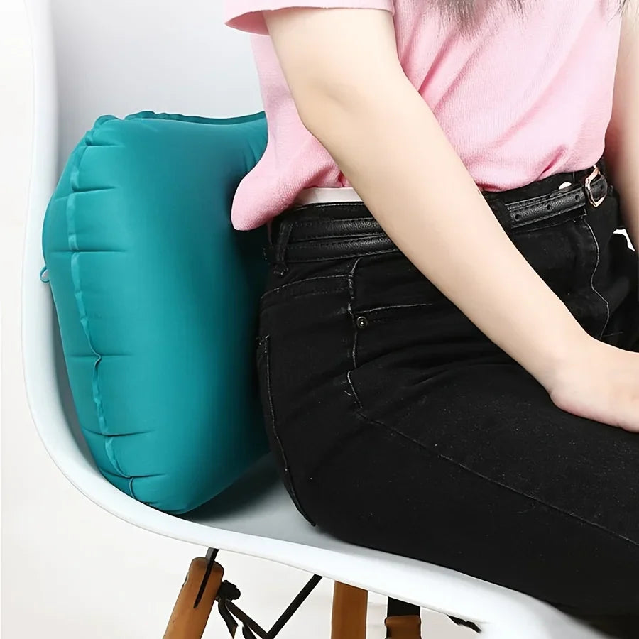 Inflatable Travel Pillow – Neck & Lumbar Support | Airplane & Car