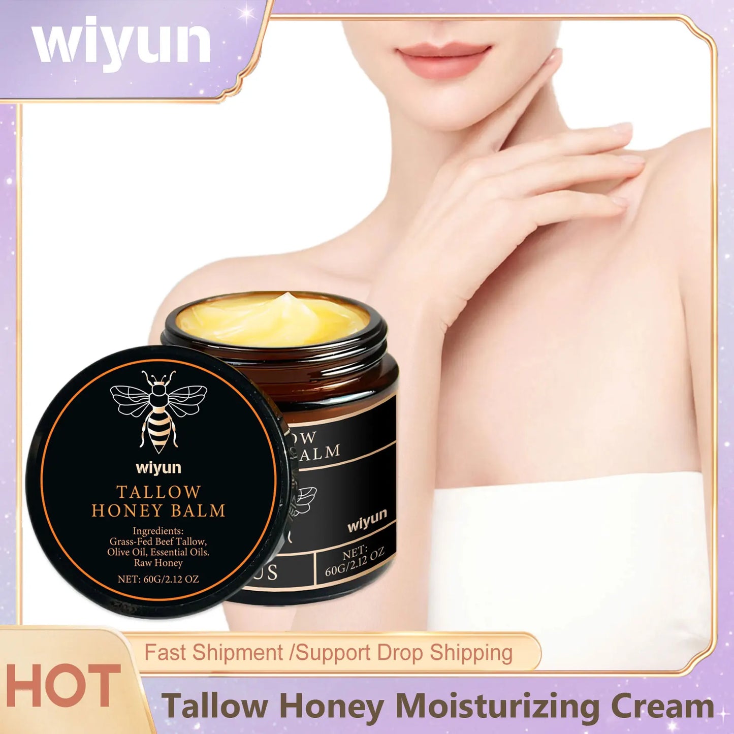 Whipped Beef Tallow & Honey Face Cream | Nourishing Moisturizer