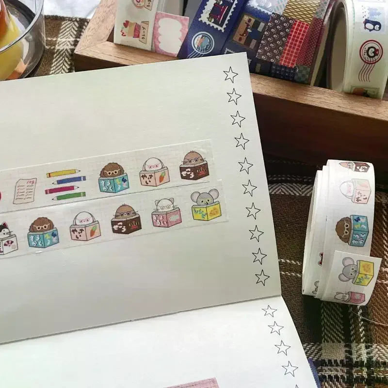 Japanese Cartoon Washi Tape – Aesthetic DIY Scrapbooking Tape