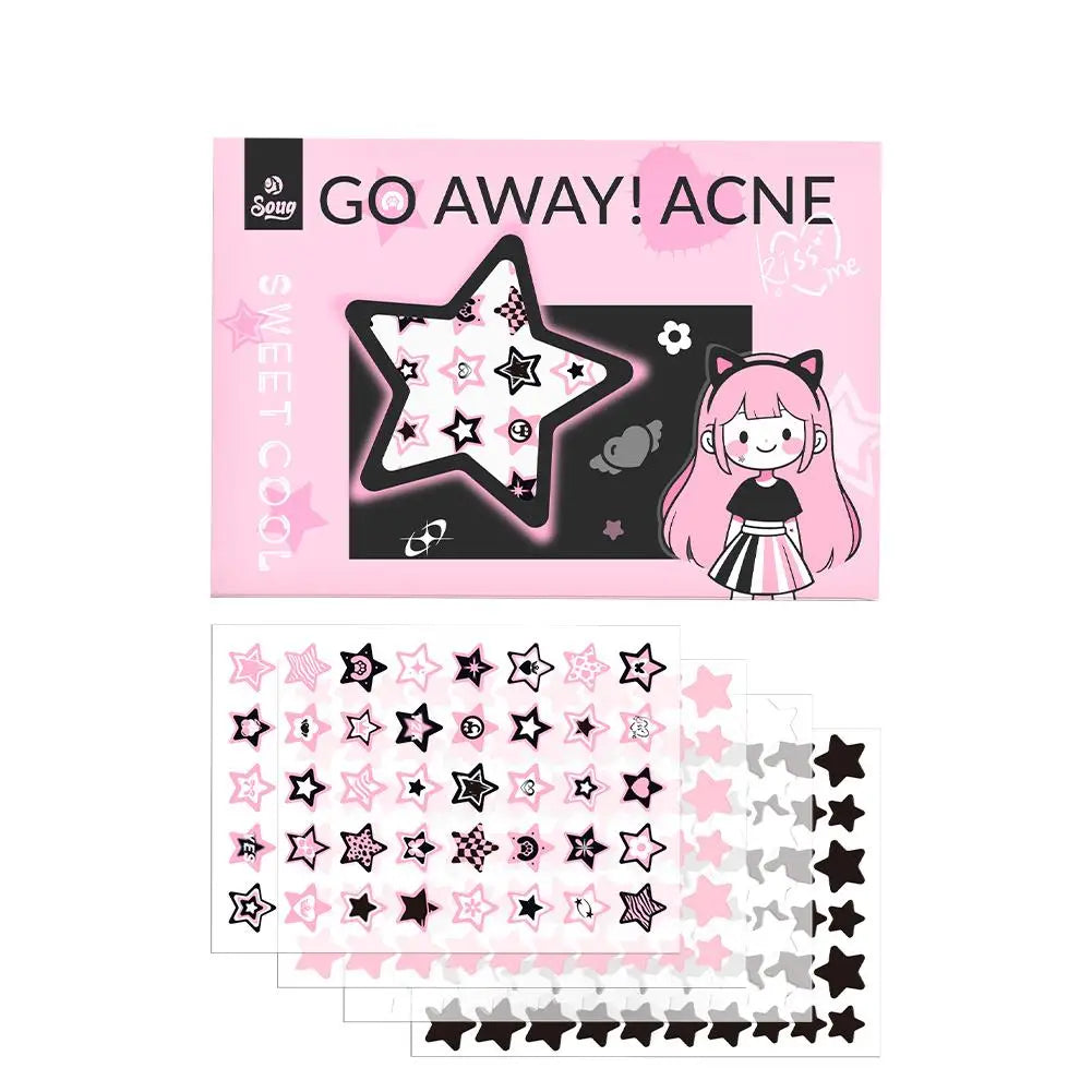 220pc Colorful Star Pimple Patches | Invisible Blemish Stickers