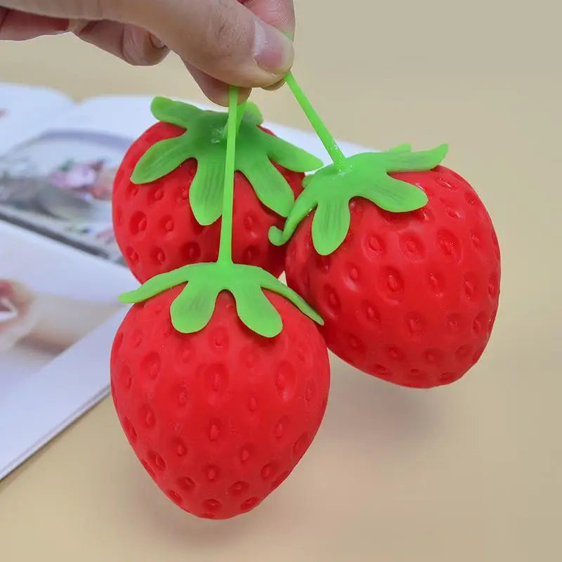 Strawberry Squeeze Toy – Slow Rebound Stress Relief Fidget Ball