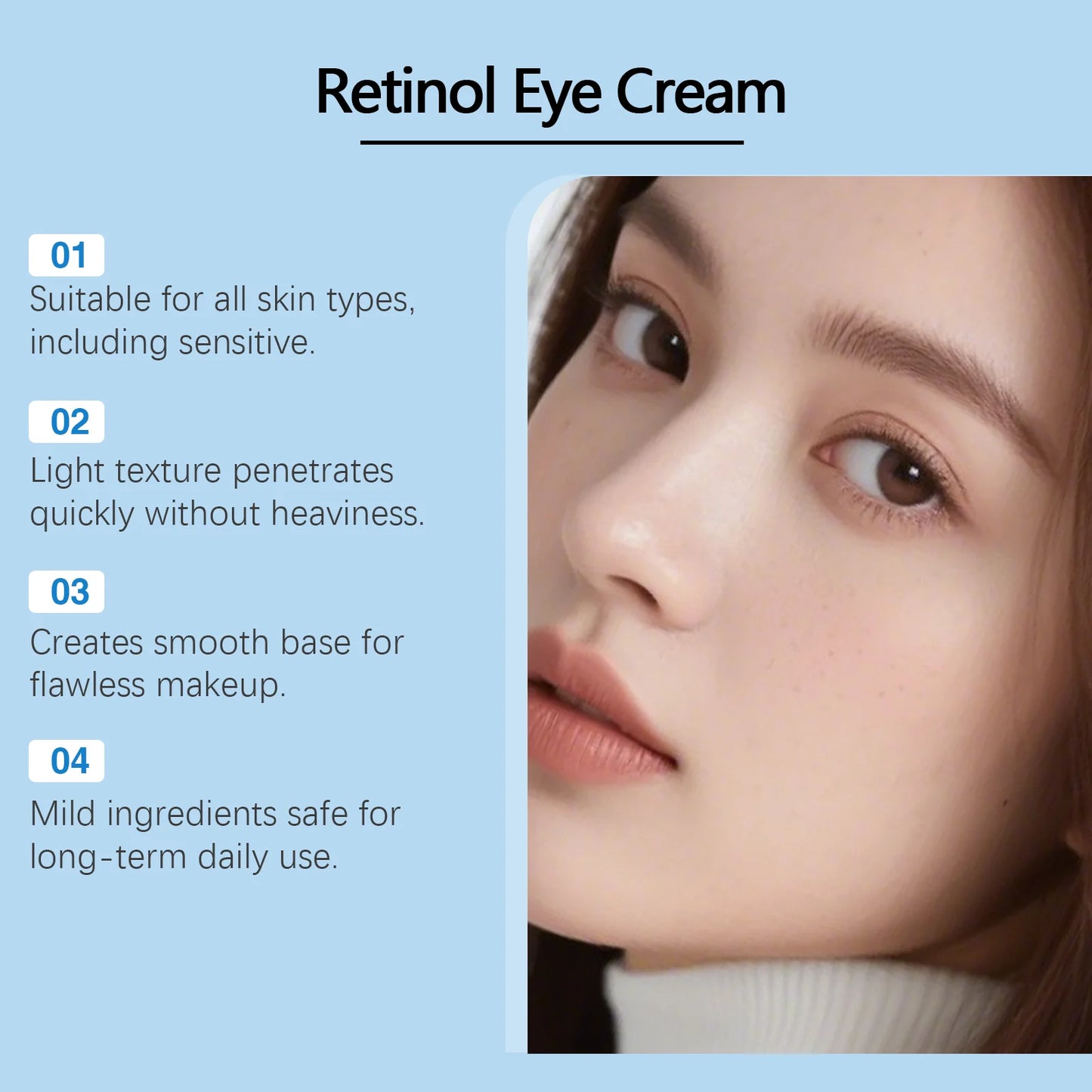 Caffeine Eye Cream for Dark Circles, Puffiness & Wrinkles