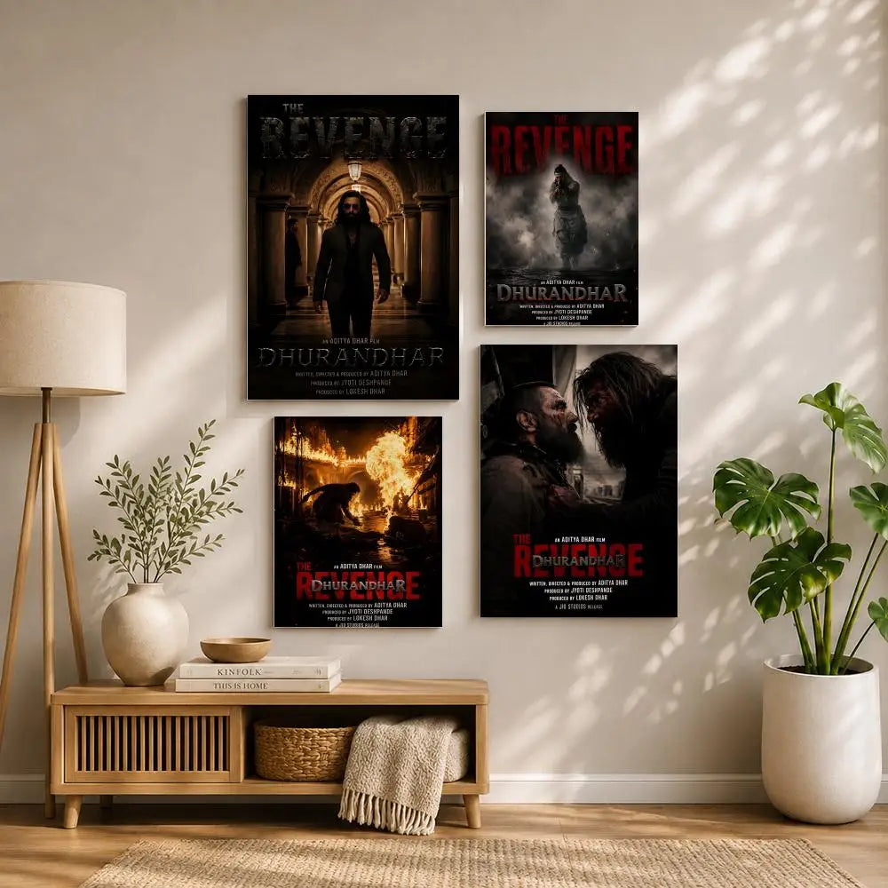 Movie-Dhurandhar 2 Poster HD Self Adhesive Waterproof Wall Art Ideal for Home Office Dorm Bedroom Great Gift Peaceful Pleasures Health and Wellness