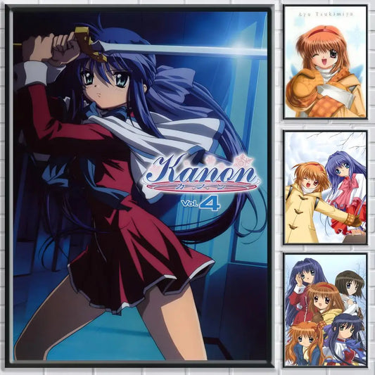 Anime K-Kanon HD Wall Poster | Self-Adhesive Waterproof Art Anime Wall Poster Peaceful Pleasures Health and Wellness