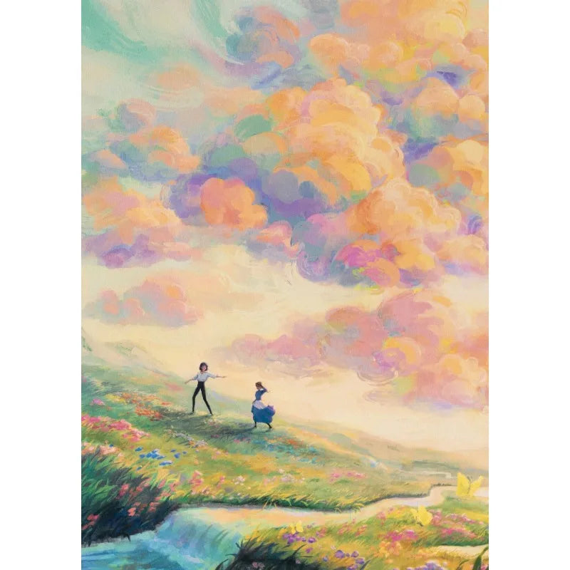 Retro Japanese Anime N-Neighbor Princess Castle Collection Cartoon Poster,Wall Art Printed,Canvas Painting Home Decor Gift Peaceful Pleasures Health and Wellness 10 50x70cm Unframed