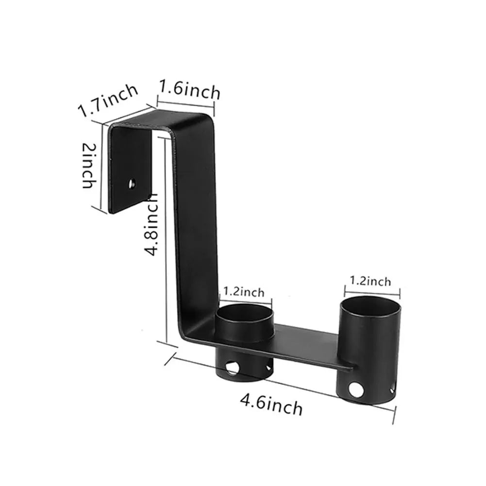 Pool Fence Hooks – Metal Tool Organizer Hangers, 2-Pack Peaceful Pleasures Health and Wellness
