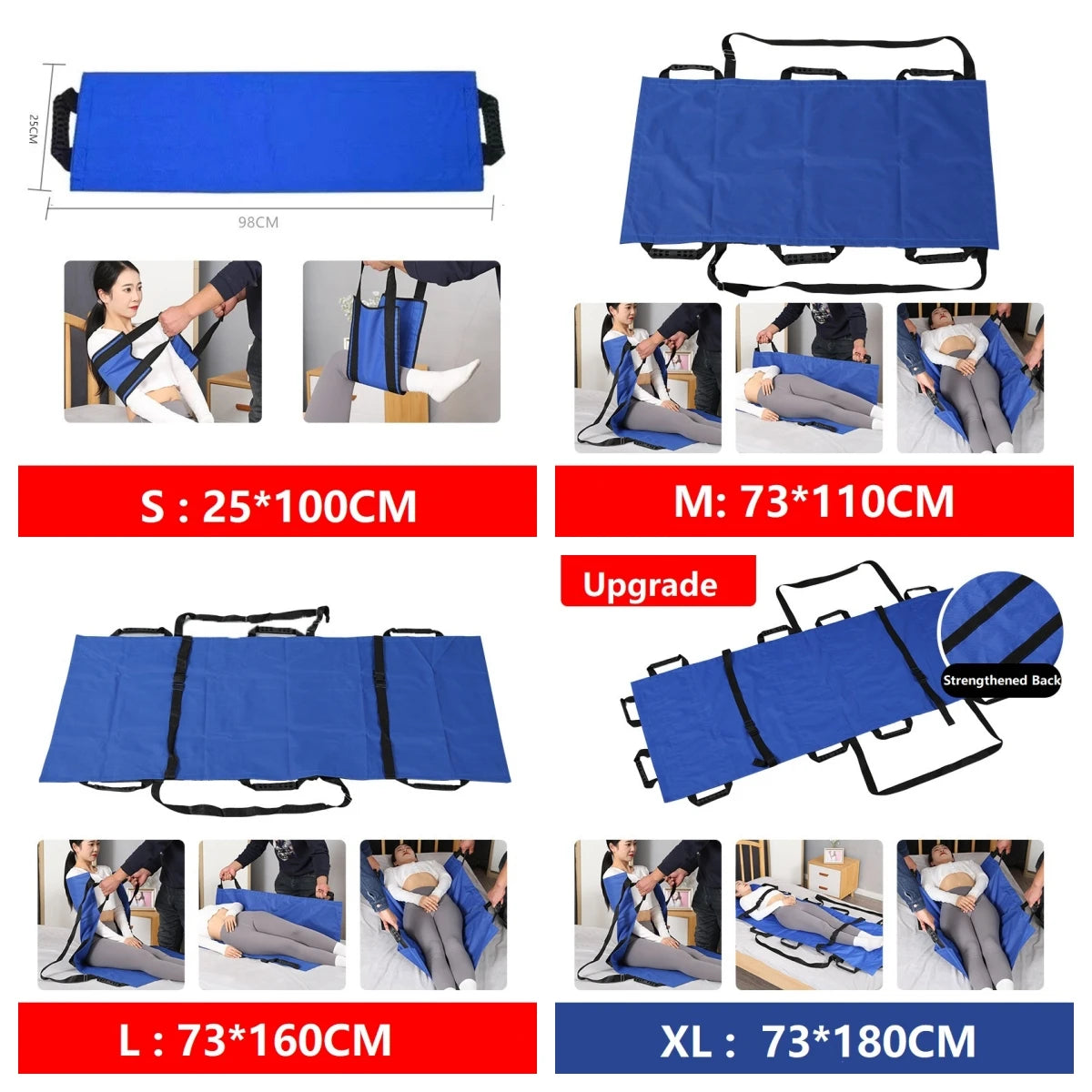 Waterproof Bed Positioning Transfer Sheet with Handles