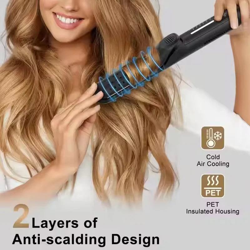 Planchas De Cabello Private Label Ceramic Flat Iron Professional 2 in 1 Curling Iron Hair Curler Straightener Peaceful Pleasures Health and Wellness