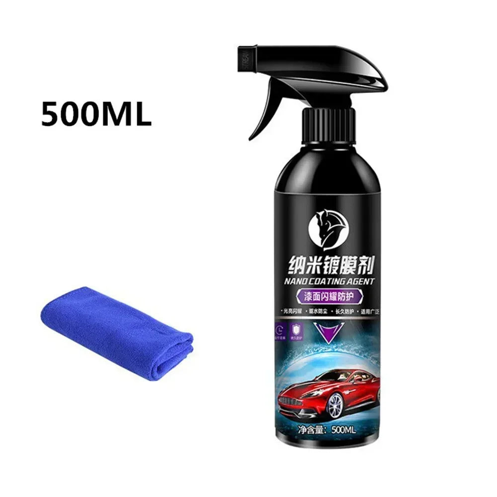10H Ceramic Car Coating 500ML 9H Nano Liquid Glass Plated Crystal Hydrophobic Waterproof Polishing Paint Hardness Car Polish Wax Peaceful Pleasures Health and Wellness 500ml