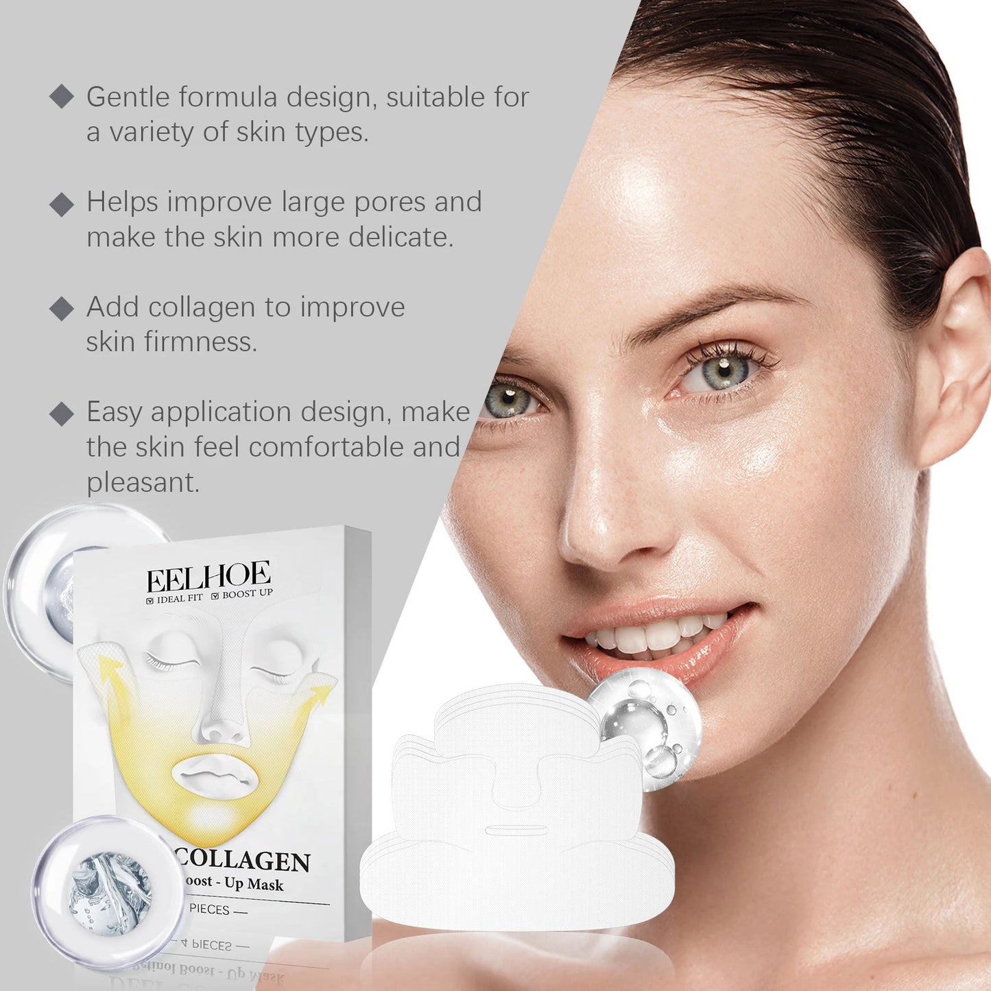 Deep Collagen Retinol Firming Face Mask – Lift & Hydrate 4-Pack