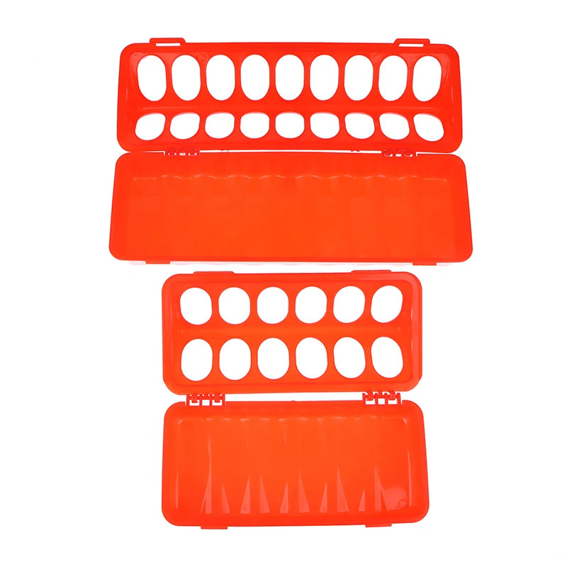 Household Red Double Row 12/18 Holes Poultry Ground Feeder Plastic Clamshell Feeding Chicken Groove Farm Breeding Supplies Peaceful Pleasures Health and Wellness
