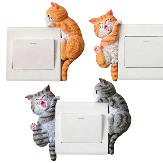 Light Panel Sticker 2-Piece 2D Removable Cartoon Cat Wall Art Decals For Light Panel For Home Office Kids Room Bedroom Kitchen Peaceful Pleasures Health and Wellness