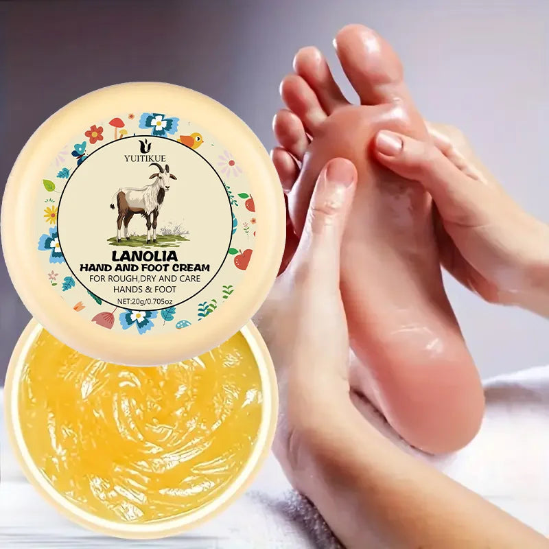 LANOLIA 20g Hand & Foot Cream Deep Moisturizer for Rough Dry Cracked Skin Natural Lanolin Fast Absorption Peaceful Pleasures Health and Wellness