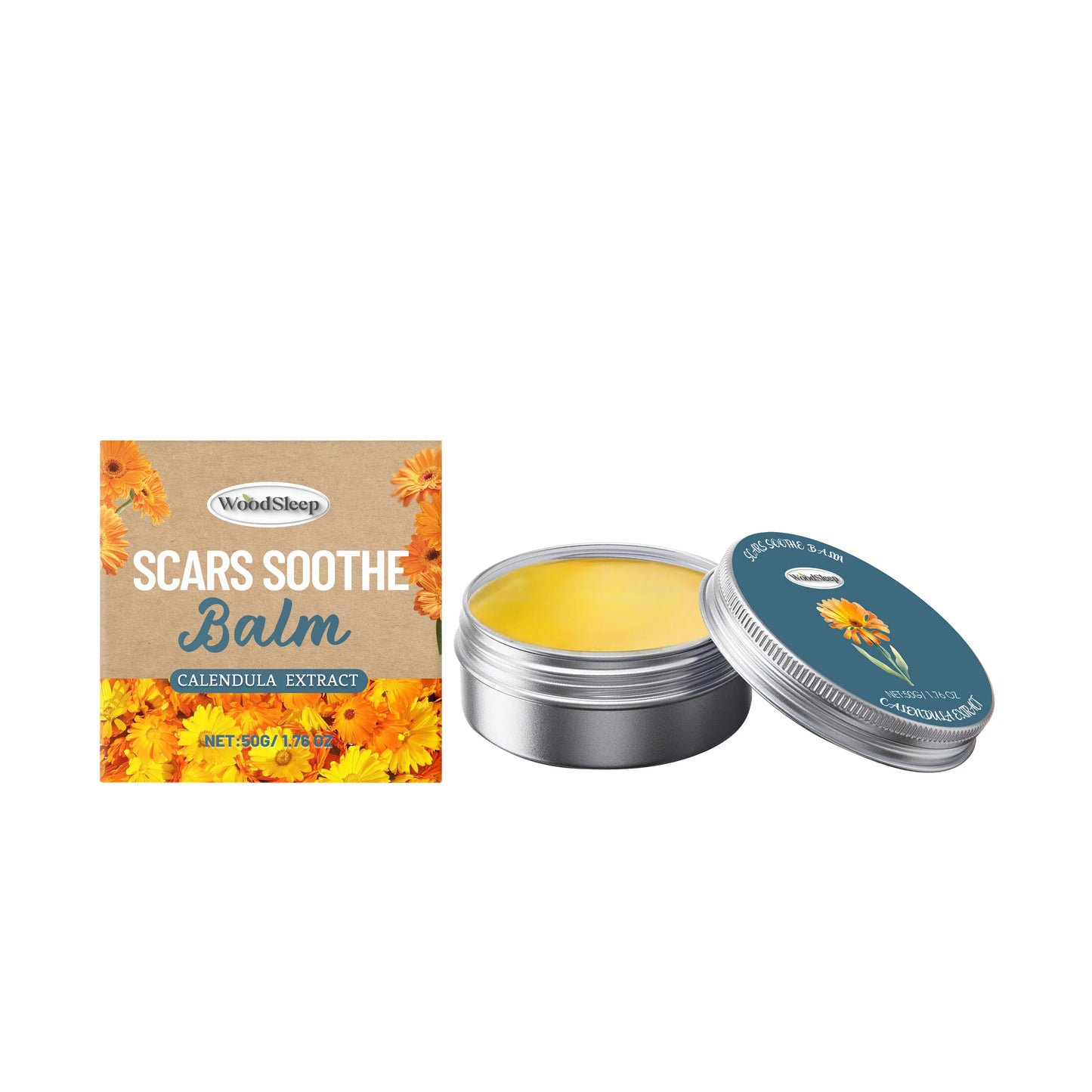 Calendula Acne Removal Cream Repair Pimples Shrink Pores Smoothing Soothing Redness Oil Control Brightening Hydrating Face Cream Peaceful Pleasures Health and Wellness 50g boxed