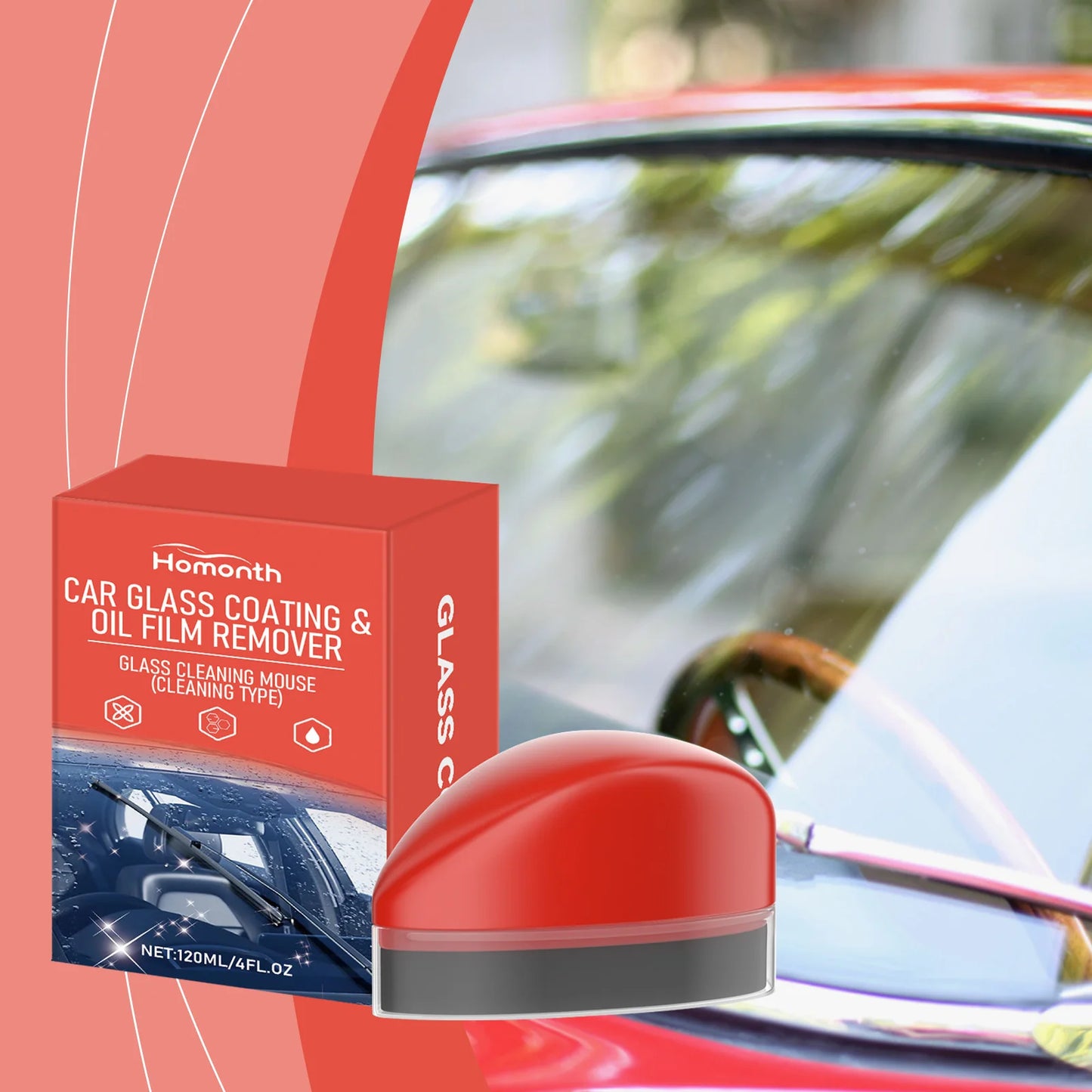 Car Windshield Glass Coating & Oil Film Remover Cleaner