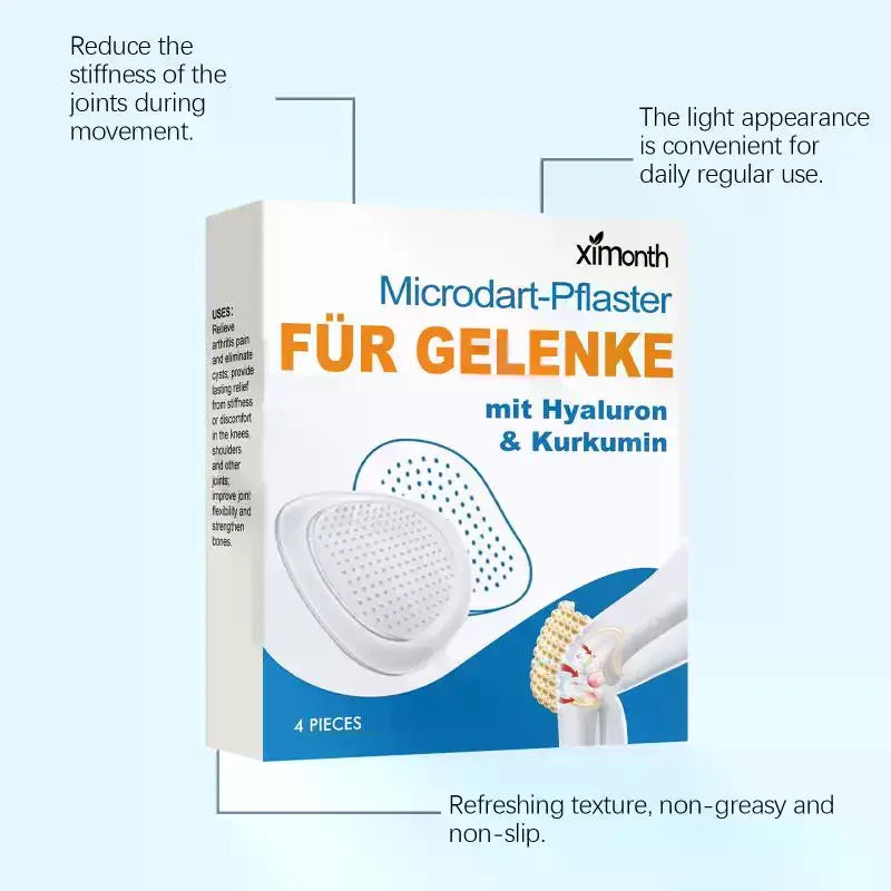 Hyaluronic Acid Joint Patch for Knees & Wrists – 4 Pack